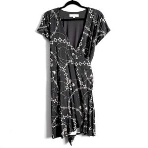 LOFT Floral Print Wrap Dress